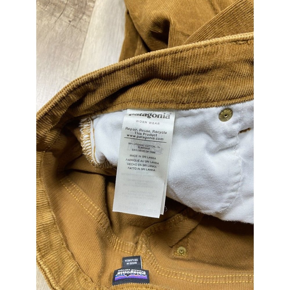 Patagonia Fitted Corduroy Low Rise Skinny Pants Womens 27x29.5 Brown Organic EUC - Picture 5 of 8